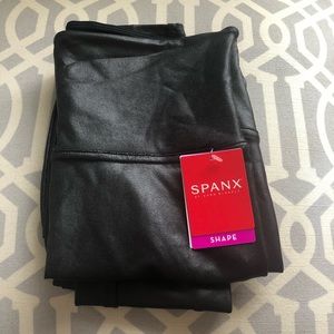SPANX Faux Leather Leggings Black